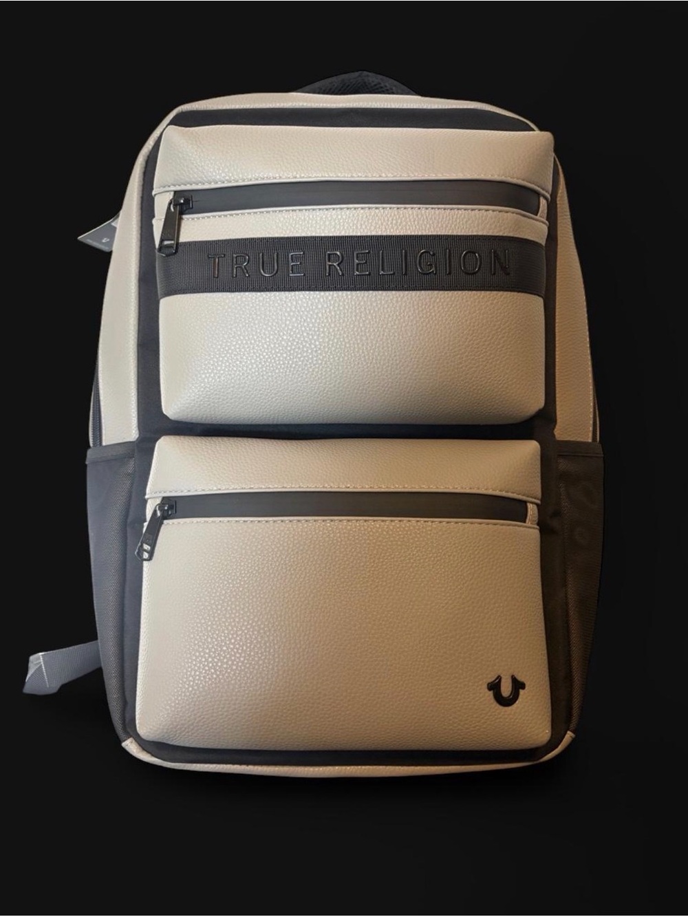 True Religion Men's Two-Tone Gray & Black Backpack